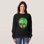 Irish lucky shamrock with beer mug St Patricks Day Sweatshirt (Vorne ganz)