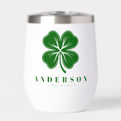 Irish Lucky Vier grünes Leaf Klee mit Namen (Vorderseite)