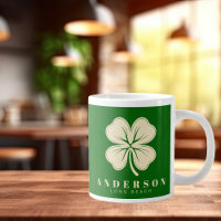 Irish Lucky Vierblättriges Kleeblatt mit dem Namen