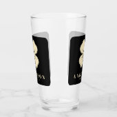 Irish Lucky Vierblättriges Kleeblatt mit Name Blac Glas (Links)