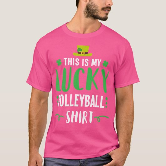 Irish Lucky Volleyball St Patricks Day T-Shirt (Vorderseite)