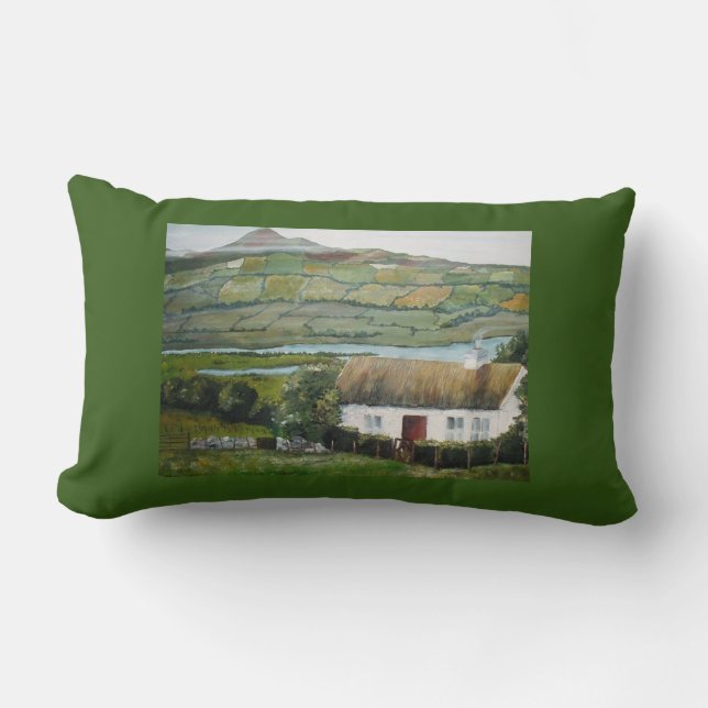 Irish Lumbar Throw Pillow Ireland Hütte Lendenkissen (Vorderseite)