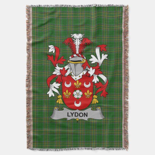 Irish Lydon oder Leyden Coat of Arms Familienwappe Decke (Vorderseite Vertikal)