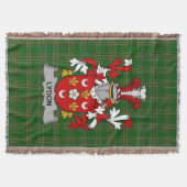 Irish Lydon oder Leyden Coat of Arms Familienwappe Decke (Vorderseite)