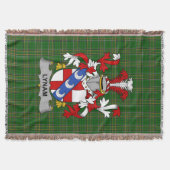 Irish Lynam oder O_Lynam Coat of Arms Familienwapp Decke (Vorderseite)