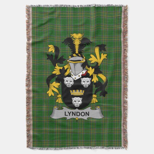 Irish Lyndon oder Gindon Coat of Arms Familienwapp Decke (Vorderseite Vertikal)