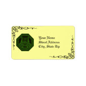 Irish Lyre Wreath & Vine Address Labels Adressaufkleber (Vorne)