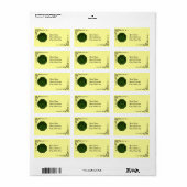 Irish Lyre Wreath & Vine Address Labels Adressaufkleber (Vorne)