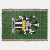 Irish Maginn oder Ginn Coat of Arms Familienwappen Decke (Vorderseite)