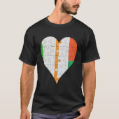 Irish Malagasy Flag Heart T-Shirt (Vorderseite)
