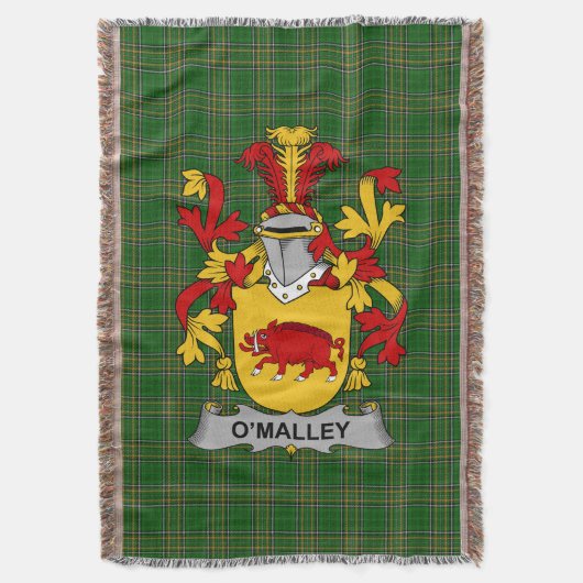Irish Malley oder O_Malley Coat of Arms Family Cre Decke (Vorderseite Vertikal)