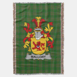 Irish Mallory Coat of Arms Familienwappen Irland Decke