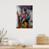 Irish Man wirft Whiskey in Flasche Poster (Küche)