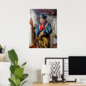 Irish Man wirft Whiskey in Flasche Poster (Heimbüro)