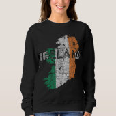Irish Map and Flag Souvenir - Distressed Ireland Sweatshirt (Vorderseite)