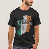 Irish Map and Flag Souvenir - Distressed Ireland T-Shirt (Vorderseite)