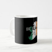 Irish Map and Flag Souvenir entsetzt Irland Kaffeetasse (Vorderseite Links)
