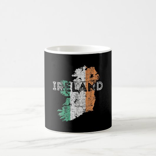 Irish Map and Flag Souvenir entsetzt Irland Kaffeetasse (Mittel)