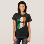 Irish Map Flag Souvenir beunruhigt Irland Men Wom T-Shirt (Vorne ganz)