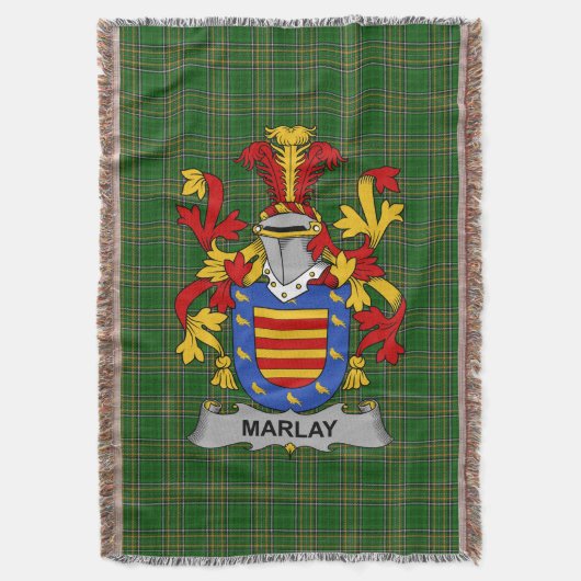 Irish Marlay oder O_Marley Coat of Arms Family Cre Decke (Vorderseite Vertikal)
