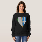 Irish Martiniquais Flag Heart Sweatshirt (Vorne ganz)