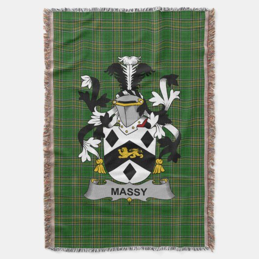 Irish Massy oder Massey Coat of Arms Familienwappe Decke (Vorderseite Vertikal)