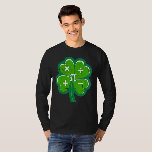 Irish Math Teacher Shamrock St Patricks Day Pi Day T-Shirt (Vorne ganz)