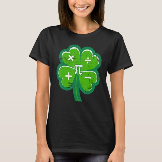 Irish Math Teacher Shamrock St Patricks Day Pi Day T-Shirt (Vorderseite)