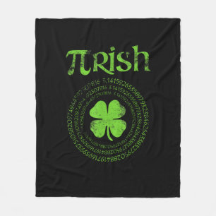 Irish Mathe Teacher Vintag Kleeblatt St Patricks D Fleecedecke