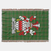 Irish Mather oder Mathers Coat of Arms Familienwap Decke (Vorderseite)