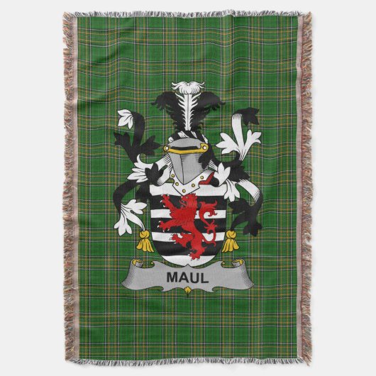 Irish Maul oder Maule Coat of Arms Familienwappen  Decke (Vorderseite Vertikal)
