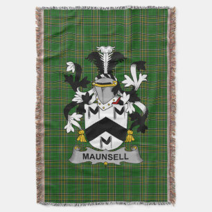 Irish Maunsell Coat of Arms Familienwappen Irland Decke