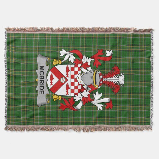 Irish McBride oder MacBride Coat of Arms Family Cr Decke (Vorderseite)