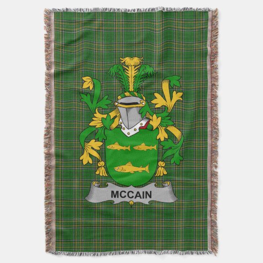 Irish McCain oder O_Kane Coat of Arms Familienwapp Decke (Vorderseite Vertikal)