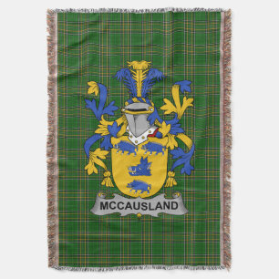 Irish McCausland Coat of Arms Familienwappen Irlan Decke
