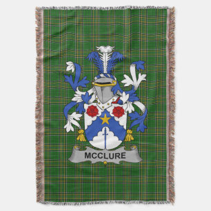 Irish McClure Coat of Arms Familienwappen Irland Decke