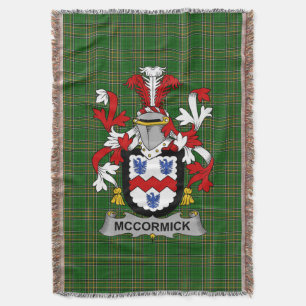 Irish McCormick Coat of Arms Familienwappen Irland Decke