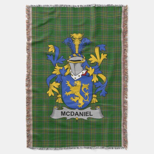Irish McDaniel oder Daniel Coat of Arms Family Cre Decke (Vorderseite Vertikal)