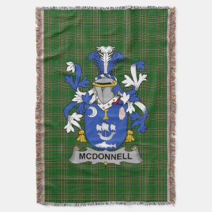 Irish McDonnell Coat of Arms Familienwappen Irland Decke