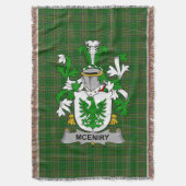 Irish McEniry oder McEnery Coat of Arms Family Cre Decke (Vorderseite Vertikal)