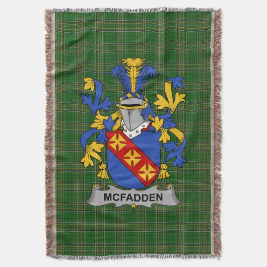 Irish McFadden oder McFadyen Coat of Arms Family C Decke (Vorderseite Vertikal)