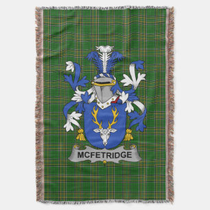 Irish McFetridge Coat of Arms Familienwappen Irlan Decke