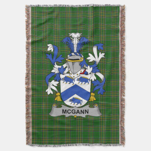 Irish McGann oder Magan Coat of Arms Familienwappe Decke