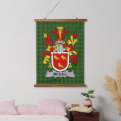 Irish McGill Coat of Arms Family Crest Wandteppich Mit Holzrahmen (Schlafzimmer)