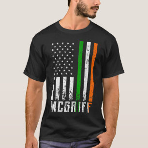 Irish MCGRIFF Family American Flag Ireland Flag T-Shirt