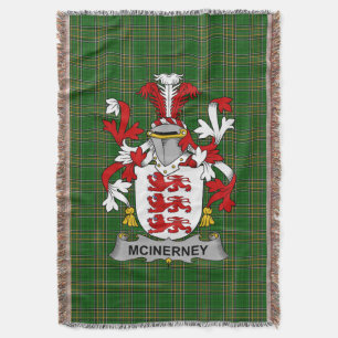 Irish McInerney Coat of Arms Familienwappen Irland Decke