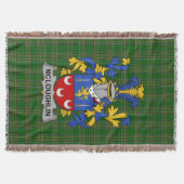 Irish McLoughlin oder Loughlin Coat of Arms Family Decke (Vorderseite)