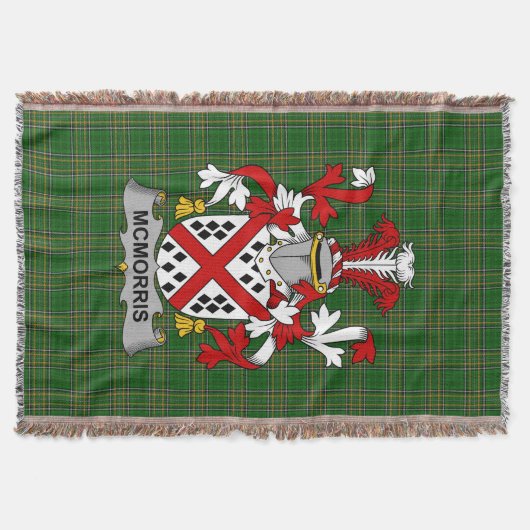 Irish McMorris oder McMoresh Coat of Arms Family C Decke (Vorderseite)