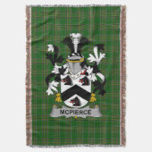 Irish McPierce oder Pierce Coat of Arms Family Cre Decke (Vorderseite Vertikal)