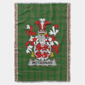 Irish McTiernan oder Kiernan Coat of Arms Family C Decke (Vorderseite Vertikal)